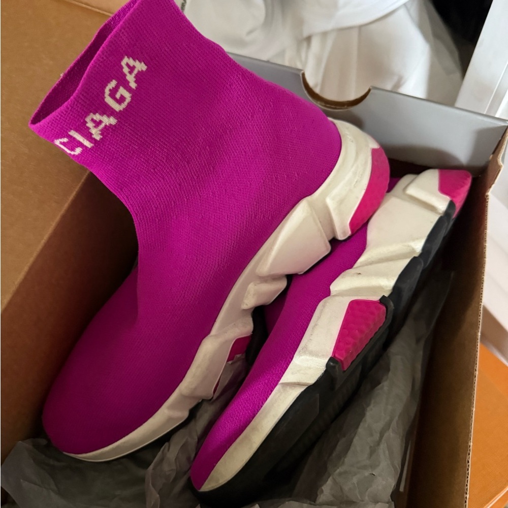 Balenciaga Women's Pink Sock Sneakers